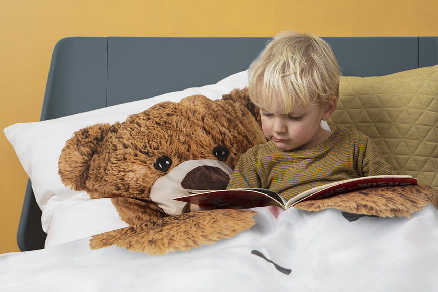 Teddy flanellbäddset 260 x 220 cm med 2 örngott 60 x 70 cm