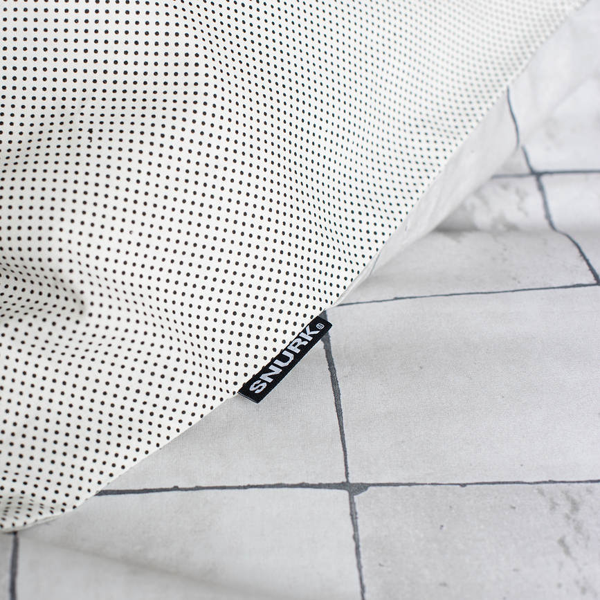 Tiles Parure de Lit 200 x 200 cm, blanc perle