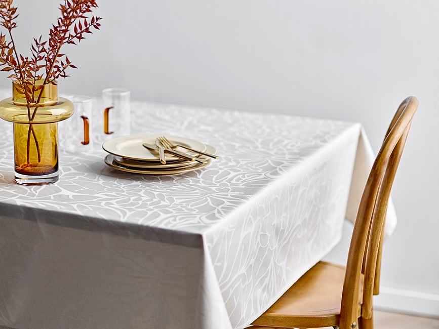 Abstract Leaves Damask Stolnjak 140 x 270 cm plavi