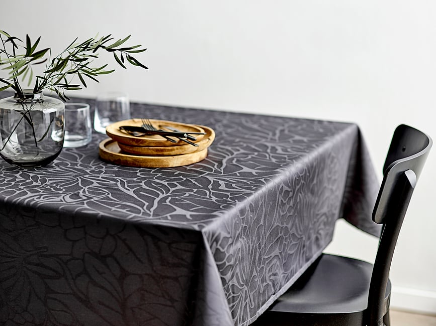 Abstract Leaves Damask Stolnjak 140 x 270 cm plavi