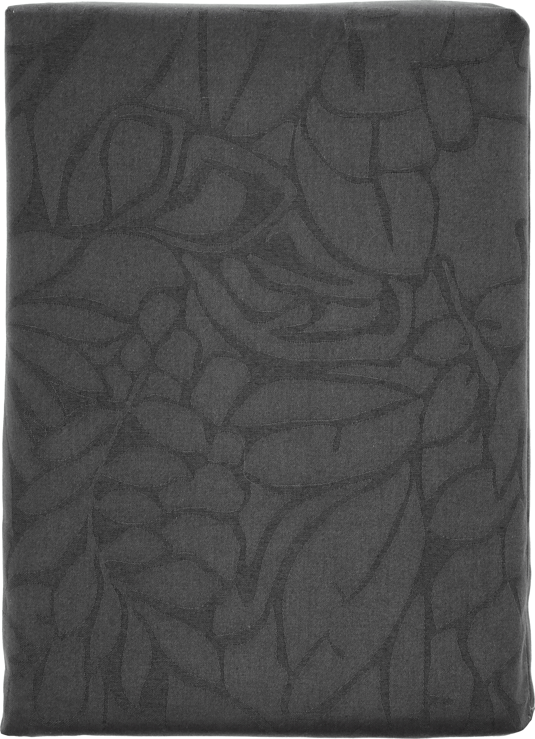 Abstract Leaves Damask Tischdecke 140 x 220 cm grau