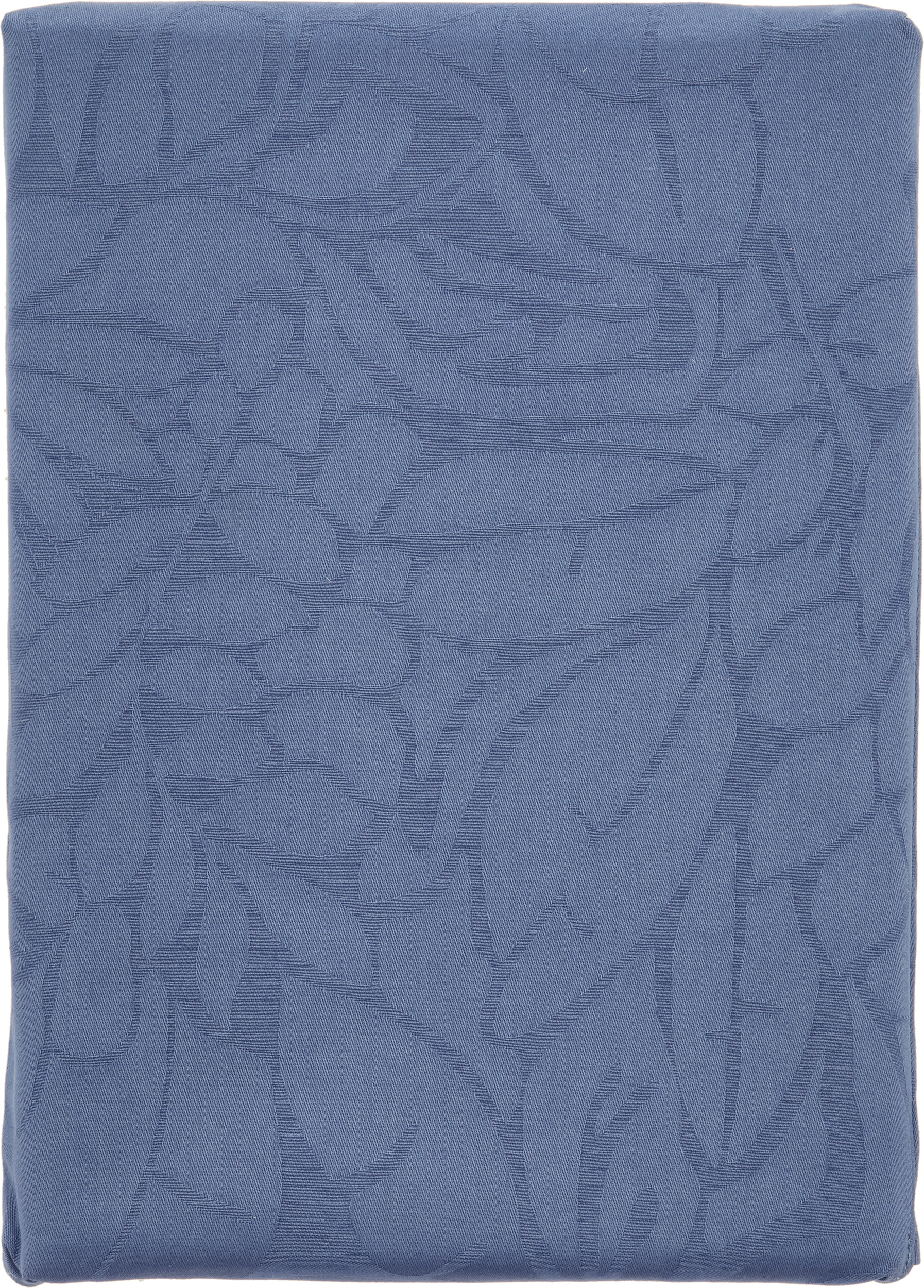 Abstract Leaves Damask Tischdecke 140 x 370 cm blau