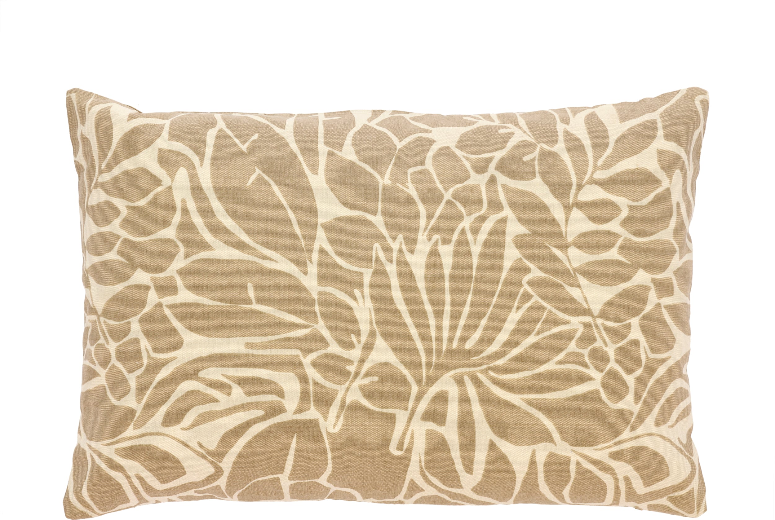 Abstract Leaves Dekoratives Kissen 40 x 60 cm beige