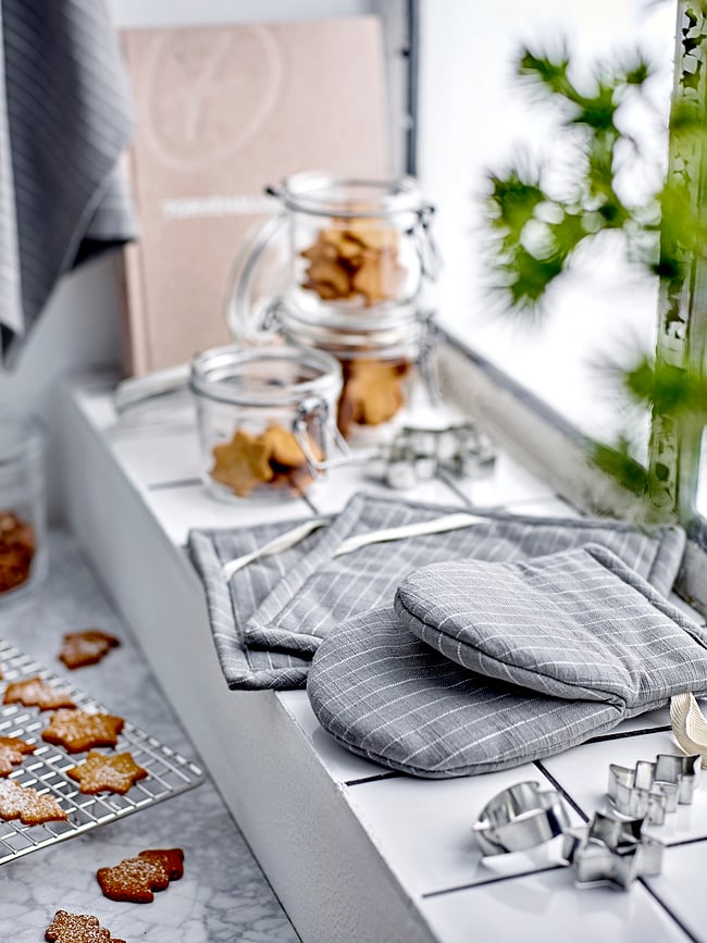 Manoplas de Cocina Line, azules, 2 unidades