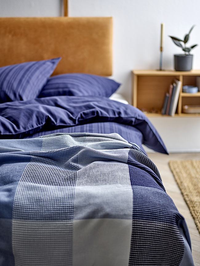 Artisan Plaid, 130 x 170 cm, bleu