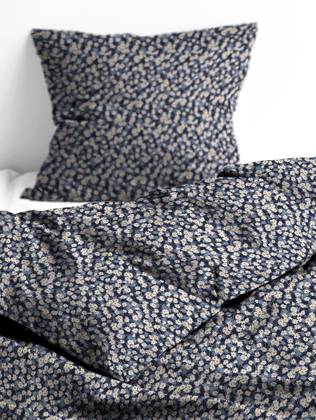 Bellis Navlaka za poplun 135 x 200 cm indigo s jastučnicom 80 x 80 cm