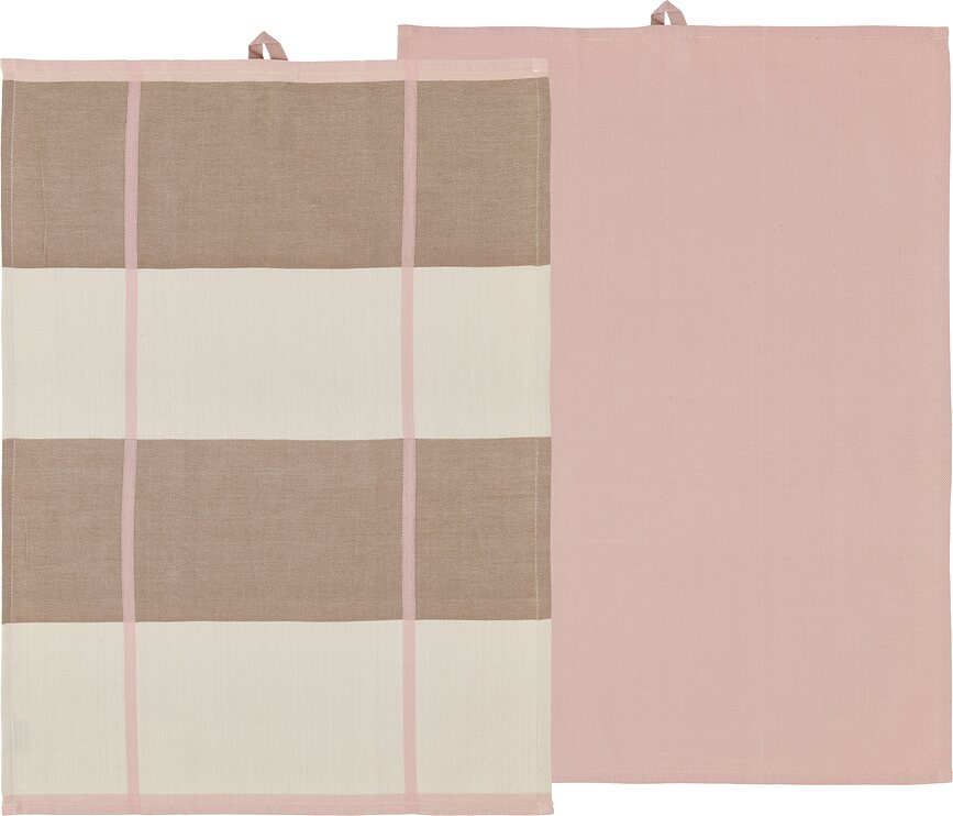 Blocks Torchons de Cuisine, 50 x 70 cm, roses, Lot de 2