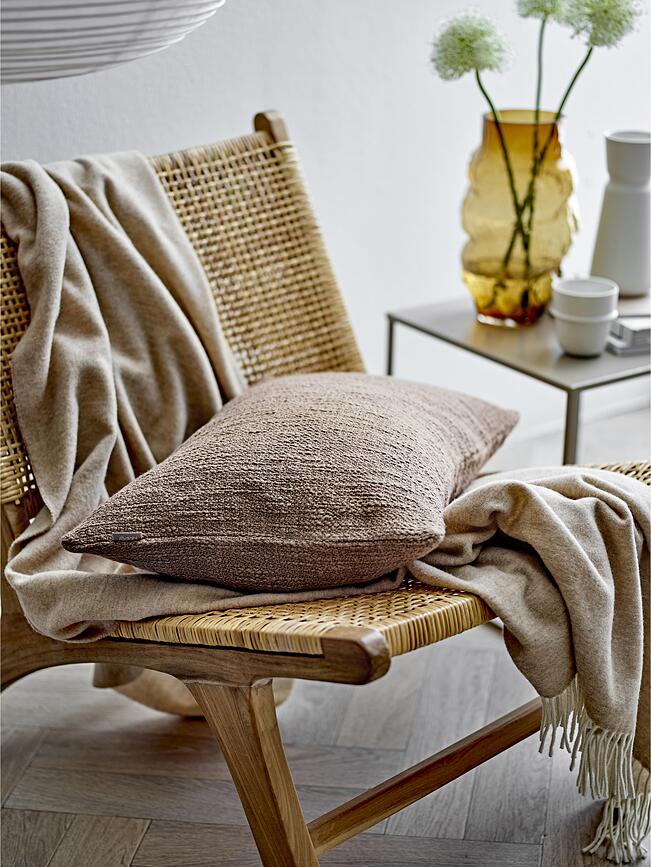 Housse de Coussin décorative Bouclé, 40 x 60 cm, taupe