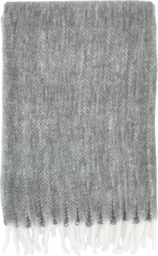 Brushed Plaid 150 x 200 cm, gris