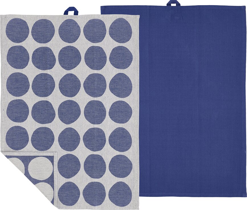 Bubbles Torchons de Cuisine, 50 x 70 cm, bleus, Lot de 2