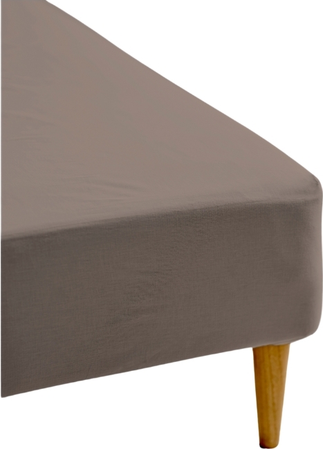 Calm Bettlaken mit Gummizug 140 x 200 x 30 cm taupe
