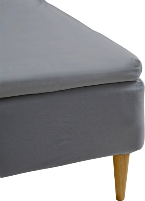 Calm Bettlaken mit Gummizug 180 x 200 x 8 cm grau