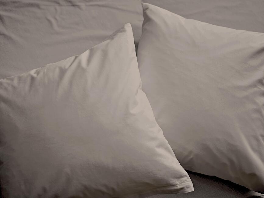 Calm Taies d'Oreiller 60 x 63 cm, beiges, Lot de 2