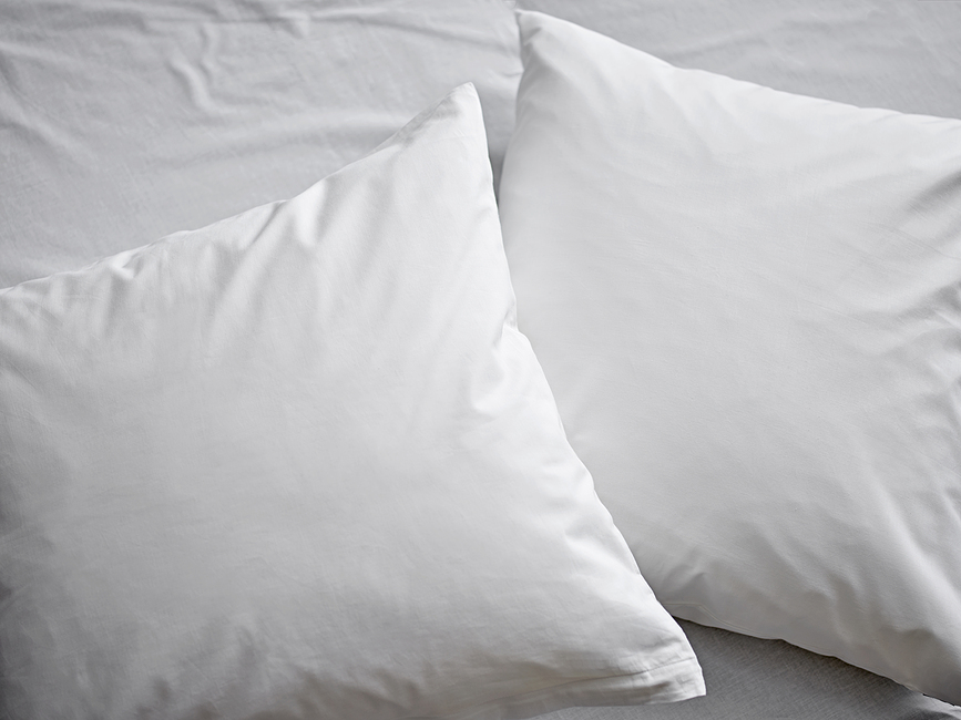 Calm Taies d'Oreiller 60 x 63 cm, beiges, Lot de 2