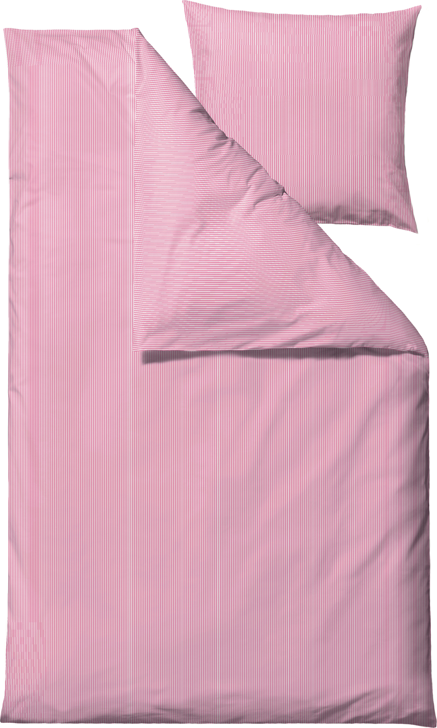 Cheerful Bettwäsche 140 x 200 cm rosa mit Kissenbezug 60 x 63 cm