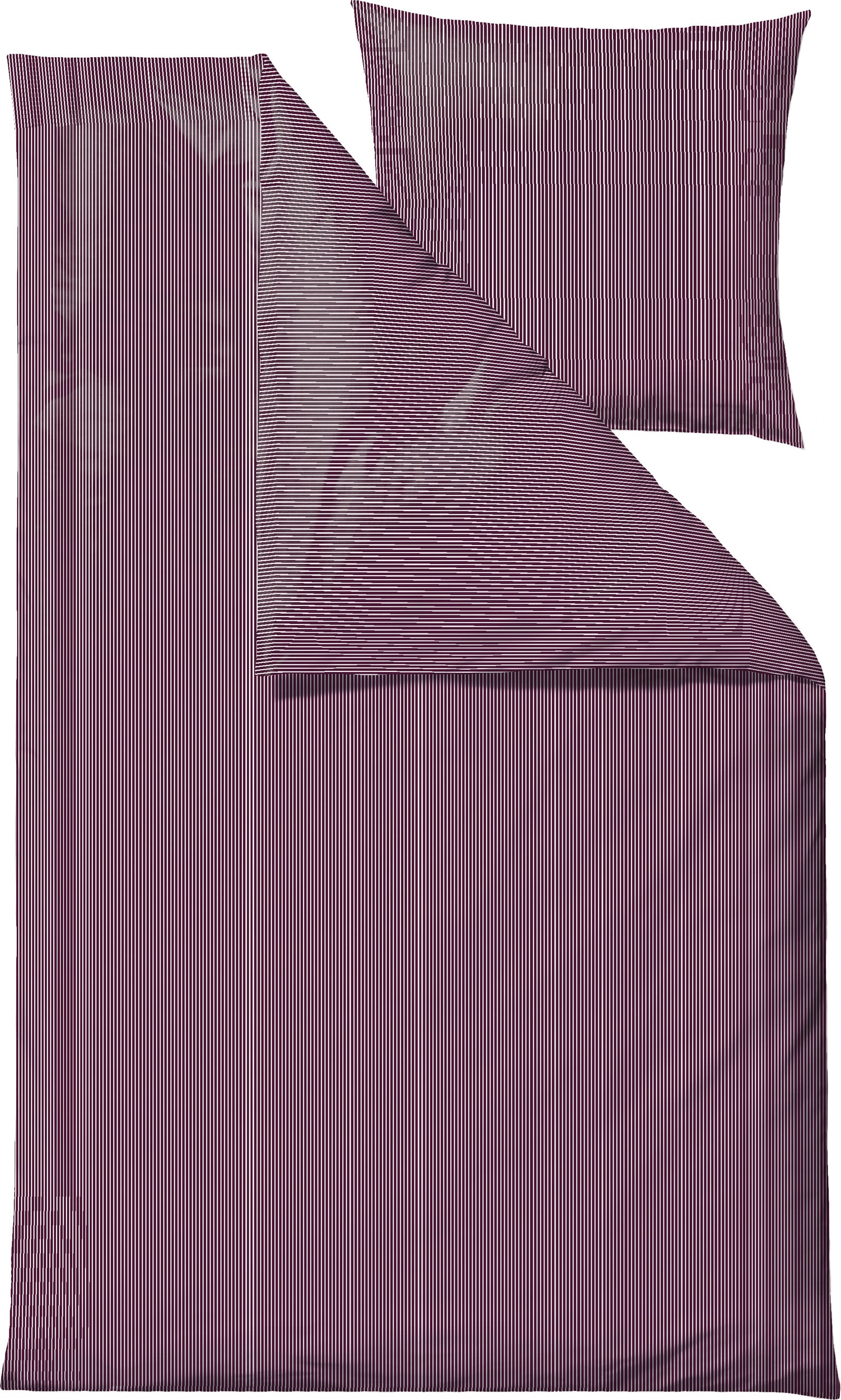 Cheerful Bettwäsche 140 x 220 cm violett mit Kissenbezug 60 x 63 cm