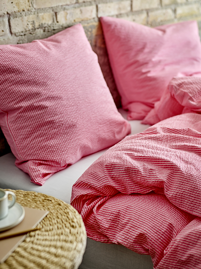 Cheerful Parure de Lit 140 x 220 cm, rose, avec taie d'oreiller 60 x 63 cm