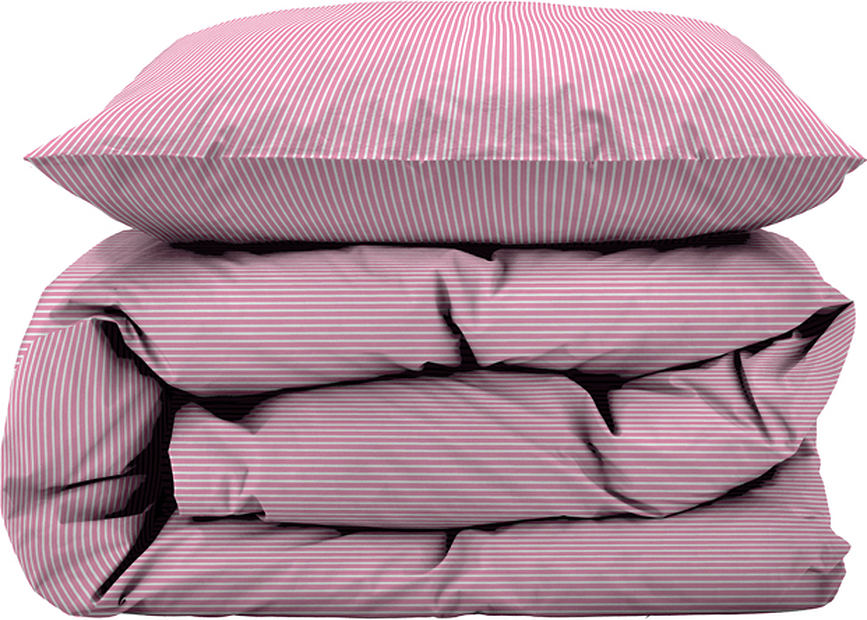 Cheerful Parure de Lit 140 x 220 cm, rose, avec taie d'oreiller 60 x 63 cm