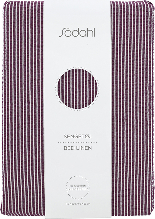 Cheerful Housse de Couette 140 x 220 cm, violette, avec 1 taie d'oreiller 60 x 63 cm, Set 2 pièces