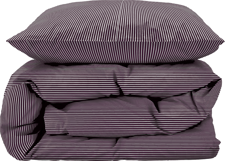 Cheerful Housse de Couette 140 x 220 cm, violette, avec 1 taie d'oreiller 60 x 63 cm, Set 2 pièces