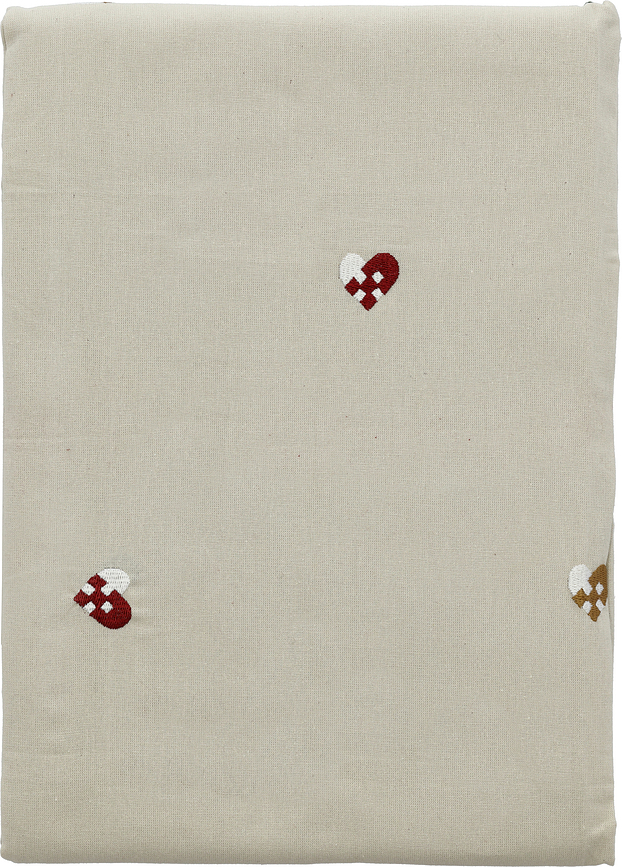 Christmas Hearts Embroidery Nappe, 140 x 270 cm