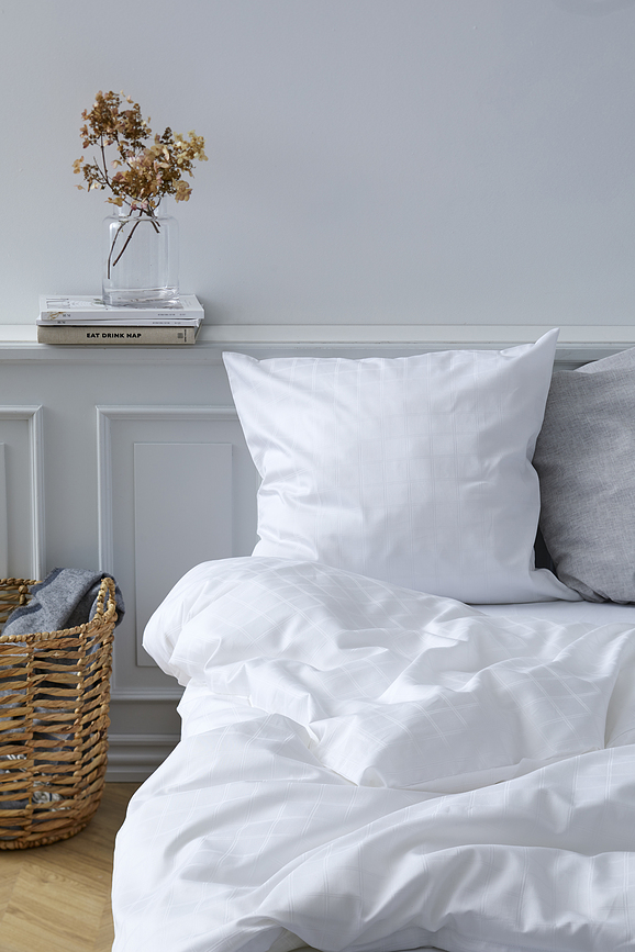 Clear Housse de Couette 155 x 220 cm, blanche, avec taie d'oreiller 80 x 80 cm