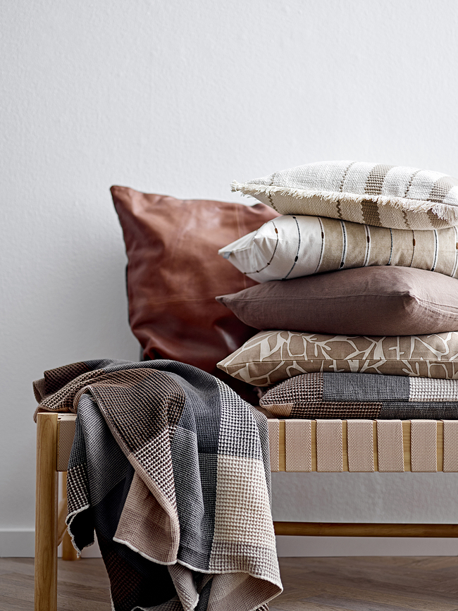 Cojín decorativo Linen, 50 x 50 cm, topo