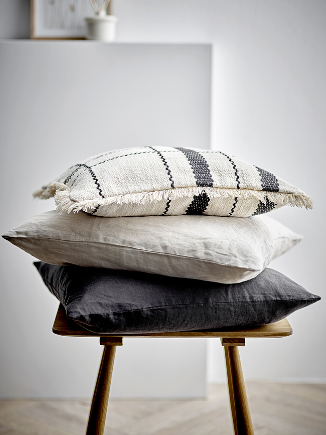 Cojín decorativo Linen, 50 x 50 cm, topo