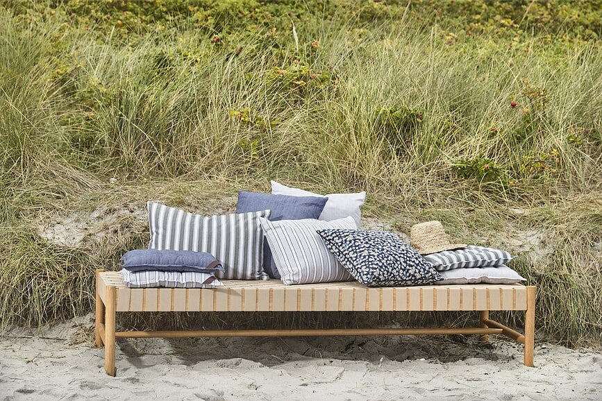 Cojín decorativo Melange, 50 x 50 cm, índigo