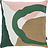 Collage Coussin Décoratif, 45 x 45 cm, vert-beige