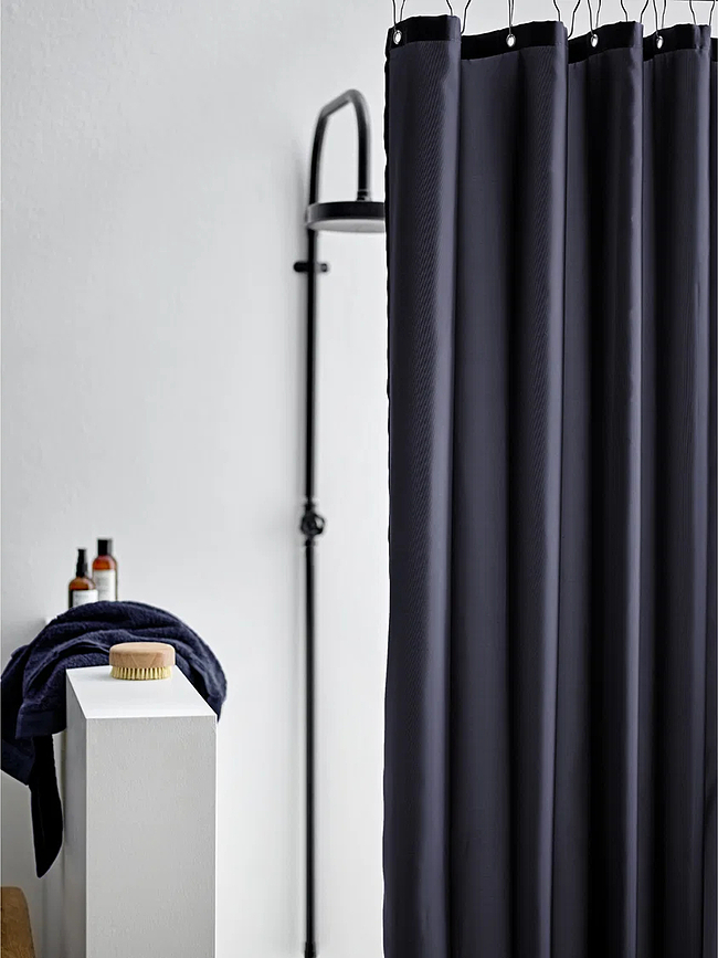 Comfort Shower Curtain 180 x 220 cm, dark blue