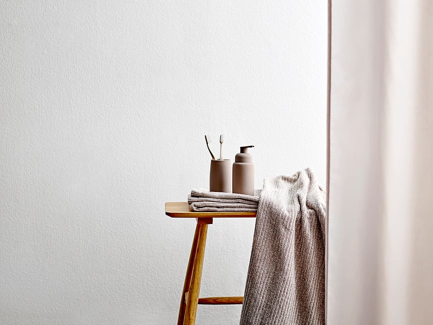 Cortina de Ducha de material reciclado Comfort, 180 x 200 cm, beige