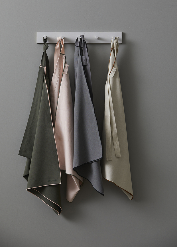 Delantal orgánico, 70 x 108 cm, crema