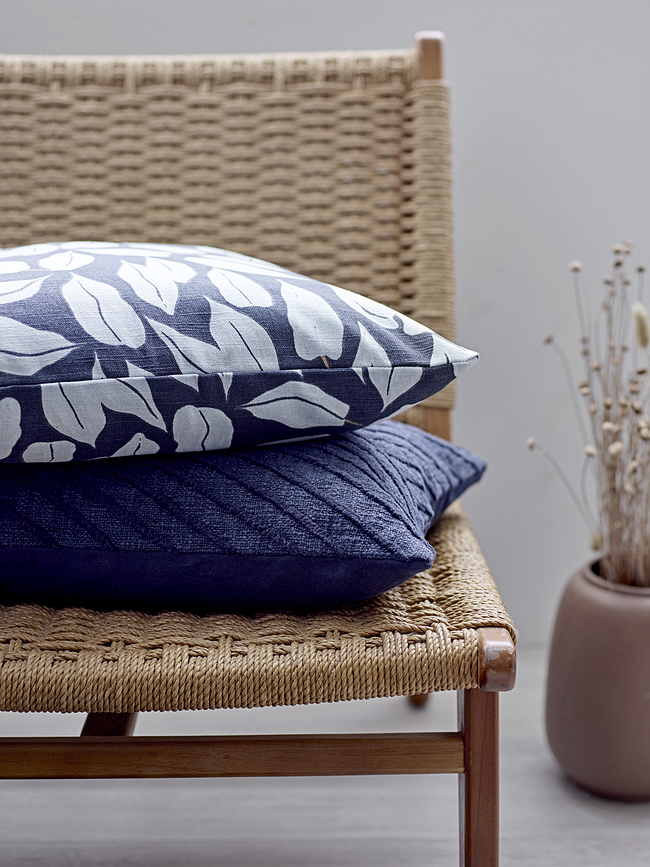 Diagonal Coussin décoratif, 40 x 60 cm, indigo