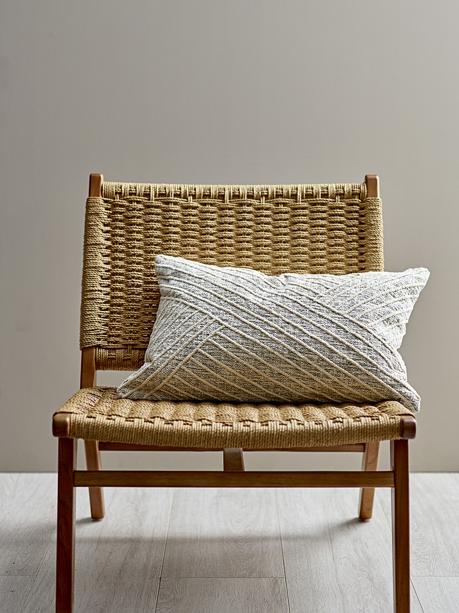 Diagonal Coussin décoratif, 40 x 60 cm, indigo