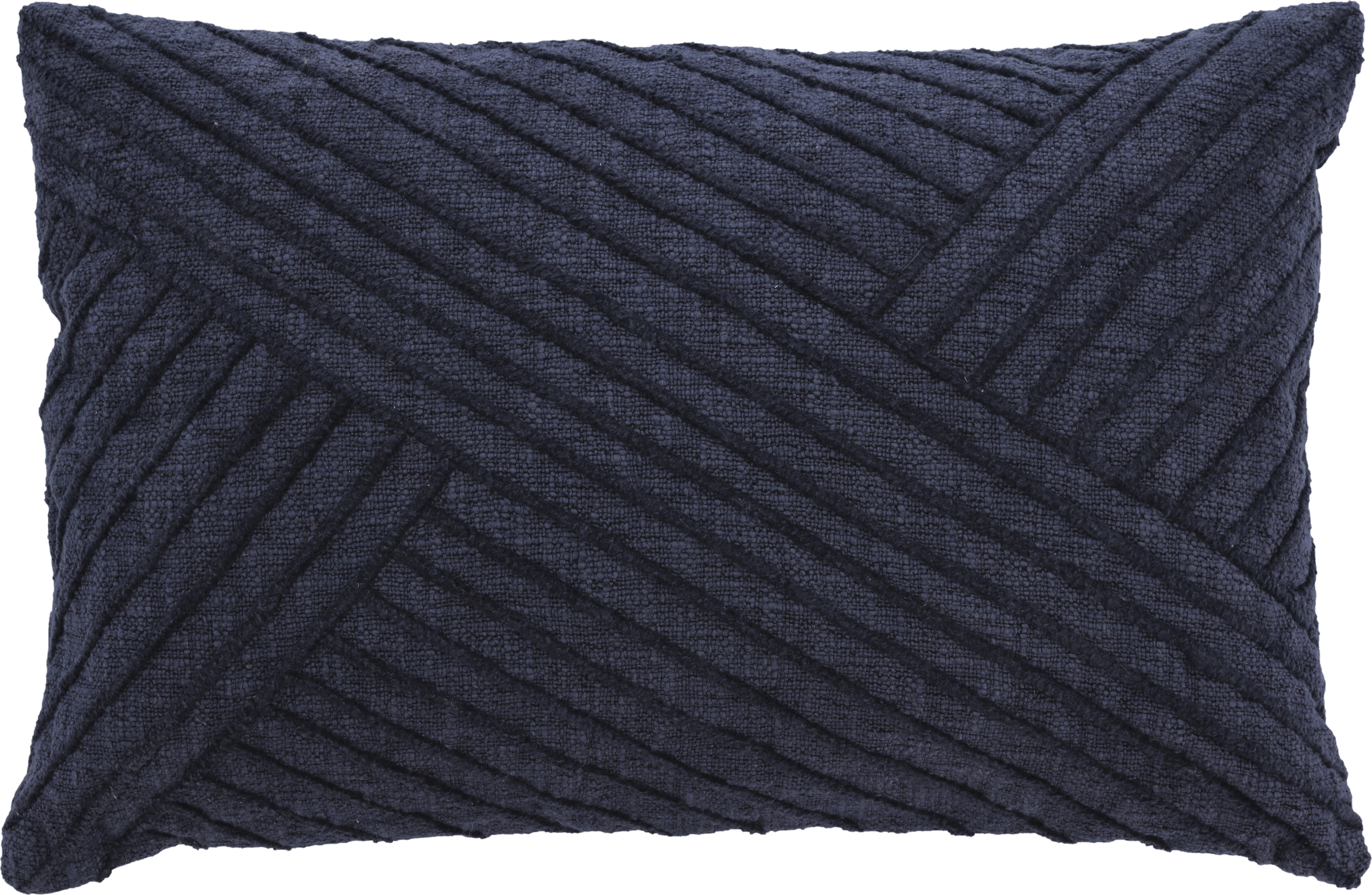Diagonal Dekoratives Kissen 40 x 60 cm Indigo