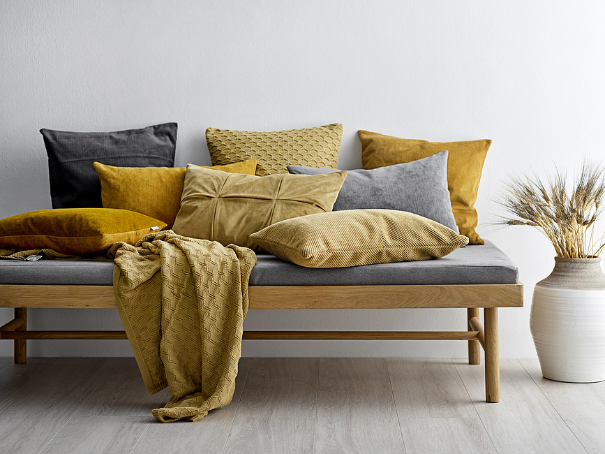 Διακοσμητικό Μαξιλάρι Chenille Washed, 40 x 60 εκ., μπλε