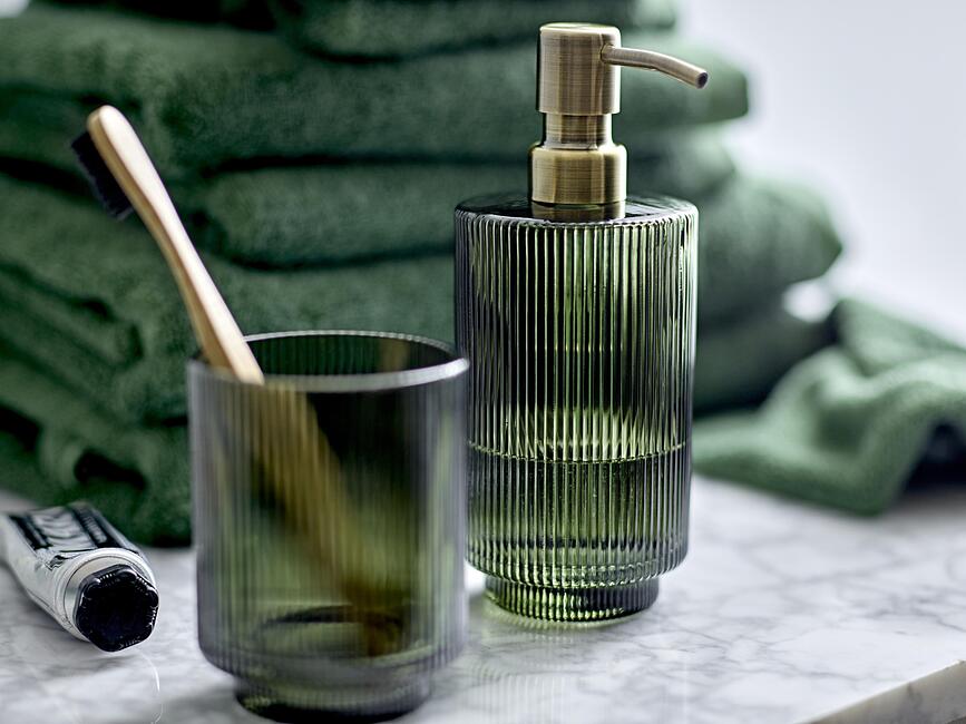 Dispensador de Jabón Clarity, verde oscuro