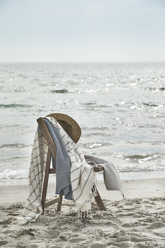 Easy Serviette de Plage, 95 x 175 cm, indigo