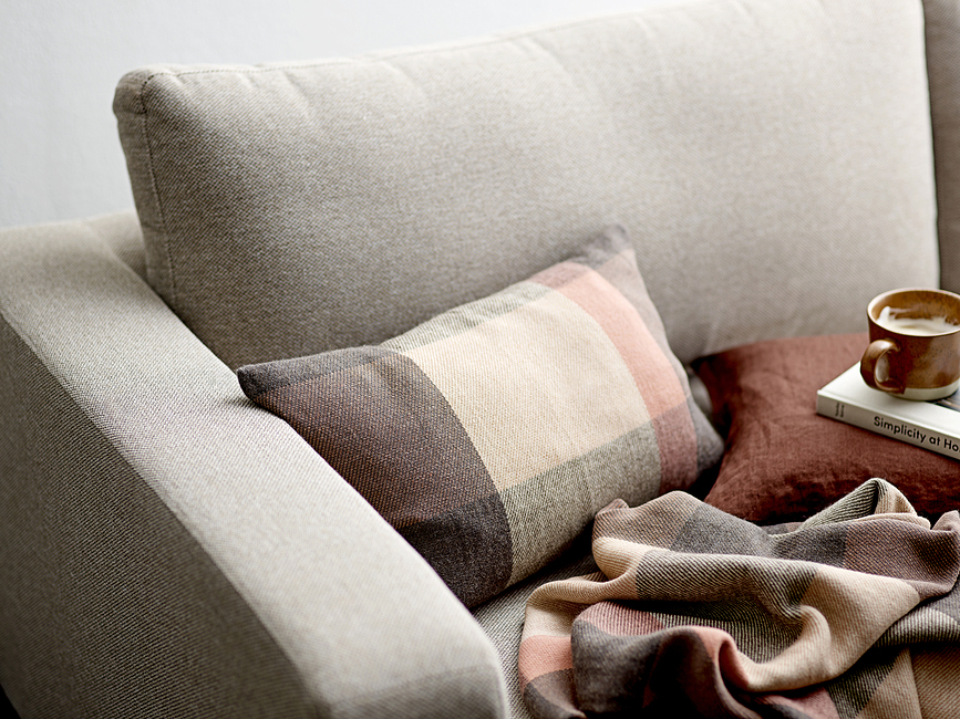 Embrace Housse de Coussin décorative 30 x 50 cm, brun-orangé