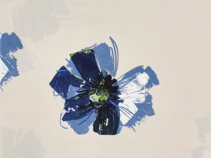 Flora Posteljina s patentnim zatvaračem 140 x 220 cm bež plava jastučnica 60 x 63 cm