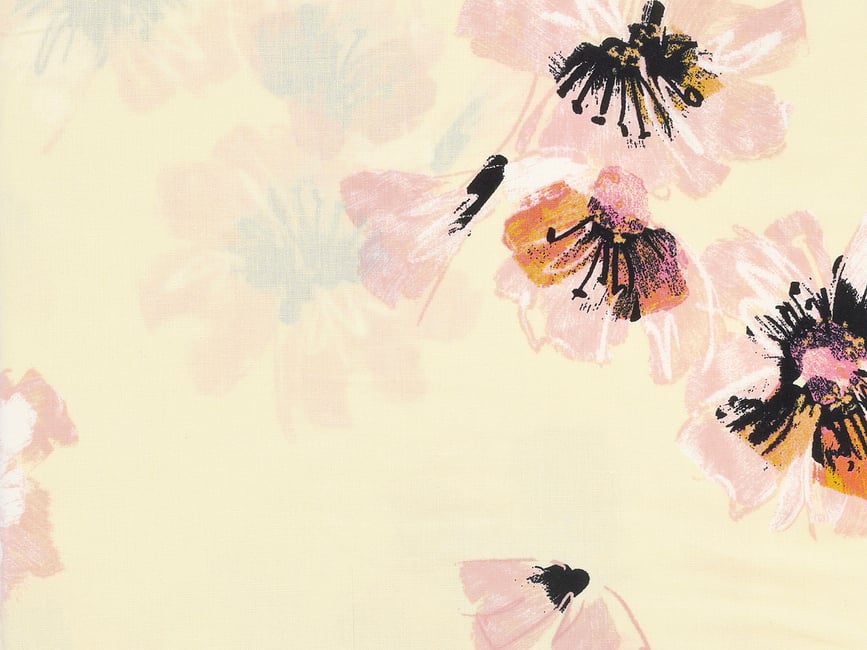 Flora Posteljina sa zatvaračem 140 x 220 / 60 x 63 cm žuto-ružičasta