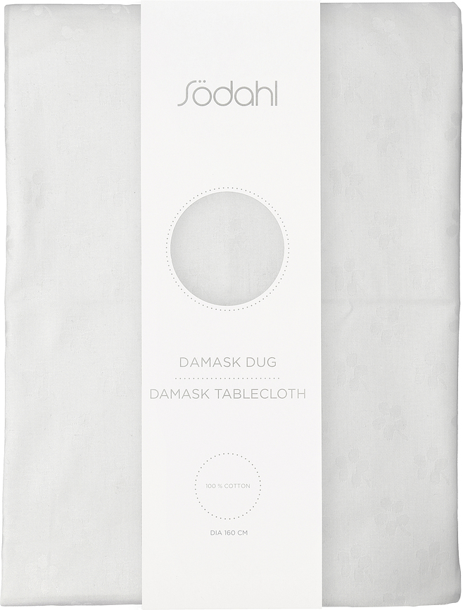 Forget Me Not Damask Nappe 160 cm, verte