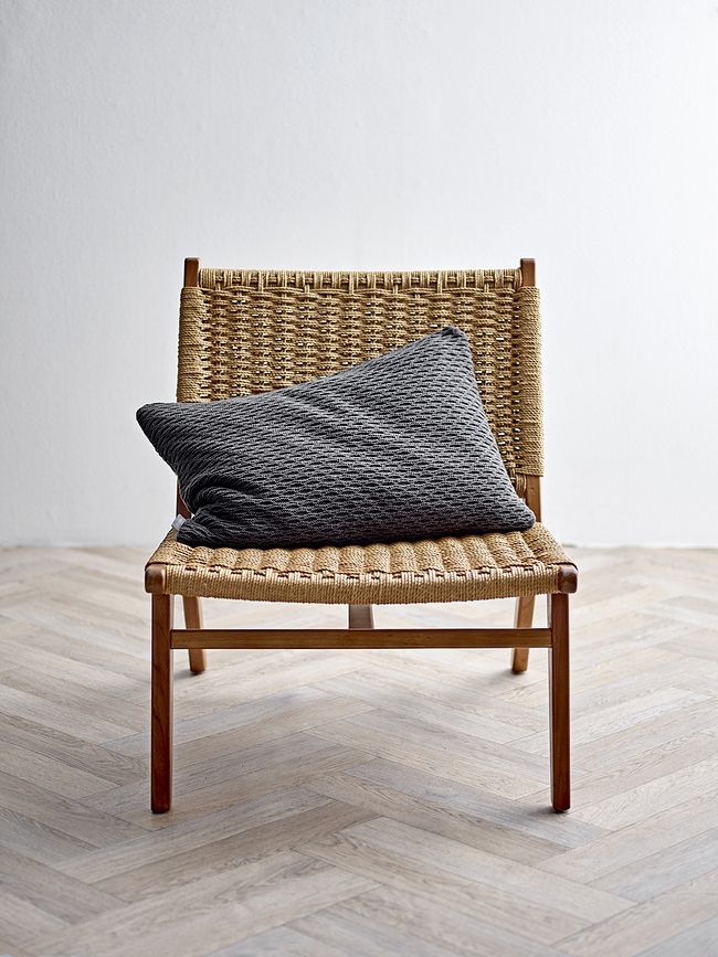 Funda de Cojín decorativa Wave Knit, 40 x 60 cm, color caramelo