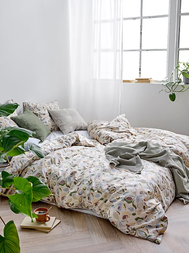 Funda Nórdica Abstract 135 x 200 cm, azul celeste, con funda de almohada 80 x 80 cm