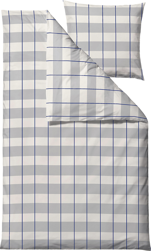 Funda Nórdica Blocks, 140 x 220 cm, gris, cierre de cremallera, funda de almohada 60 x 63 cm