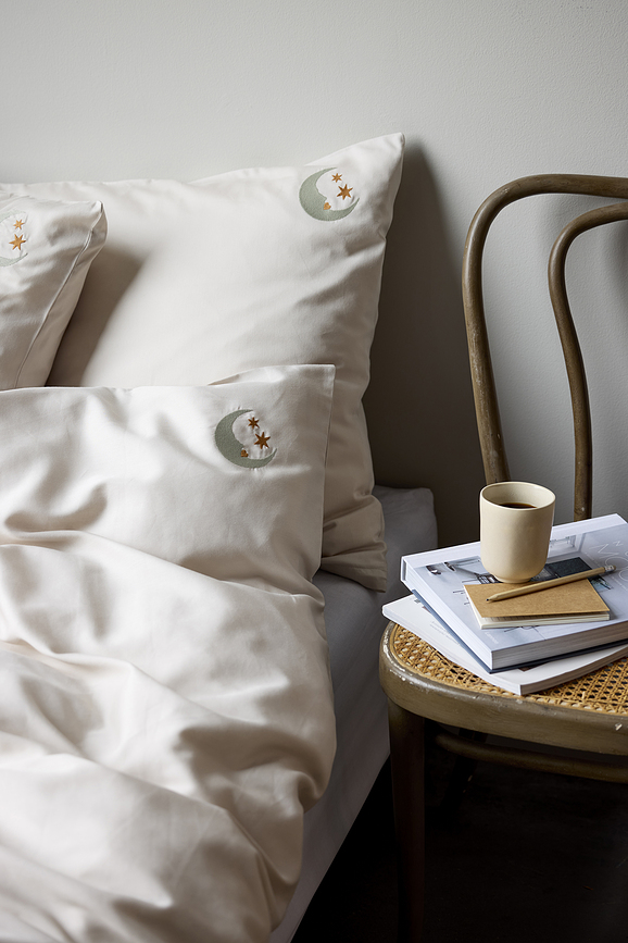 Funda Nórdica Bonne Nuit, 140 x 200 cm, beige, con funda de almohada 60 x 63 cm, cierre de cremallera