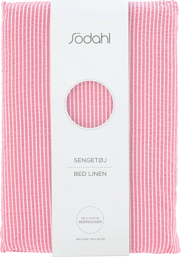 Juego de Funda Nórdica Cheerful, 140 x 200 cm, rosa, con 1 funda de almohada 60 x 63 cm