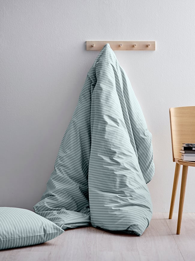 Juego de Funda Nórdica Common, 135 x 200 cm, celeste, con funda de almohada 80 x 80 cm