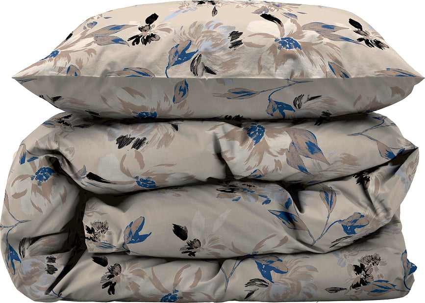 Funda Nórdica History Bloom, beige, 135 x 200 cm, con funda de almohada 80 x 80 cm